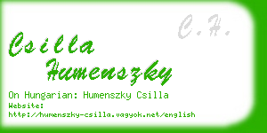 csilla humenszky business card